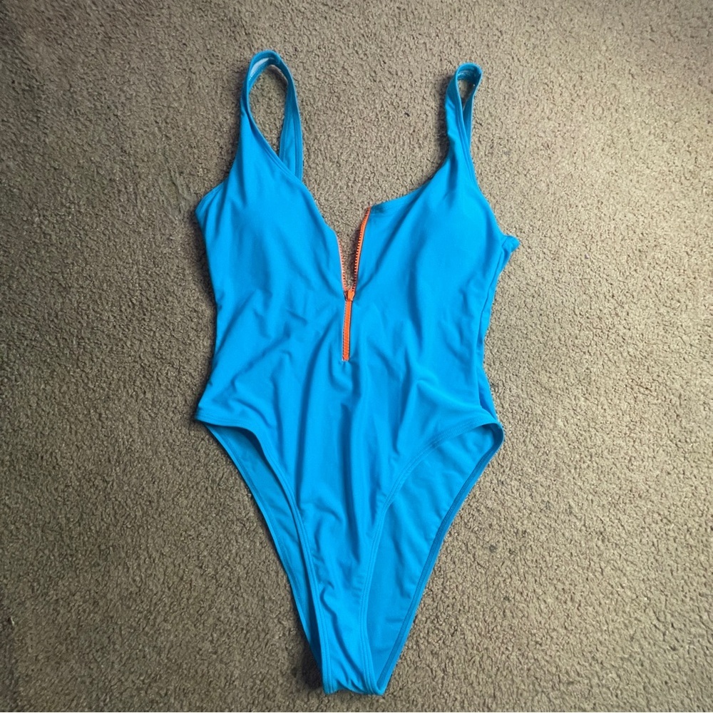 Zip Up One Piece Swimsuit